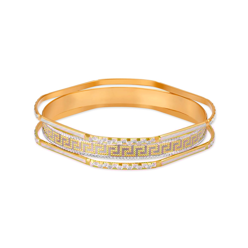 

Striking Rhodium Gold Bangle