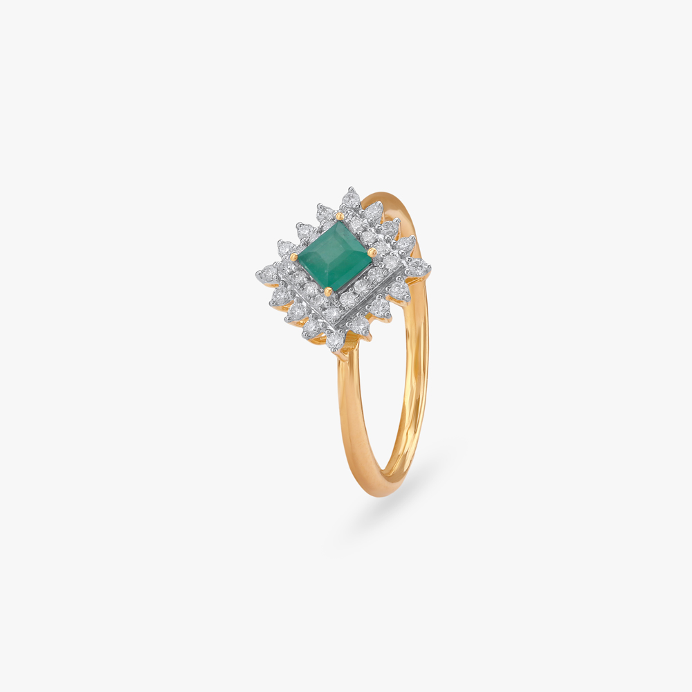 Vintage Floral Diamond Ring,,hi-res image number null
