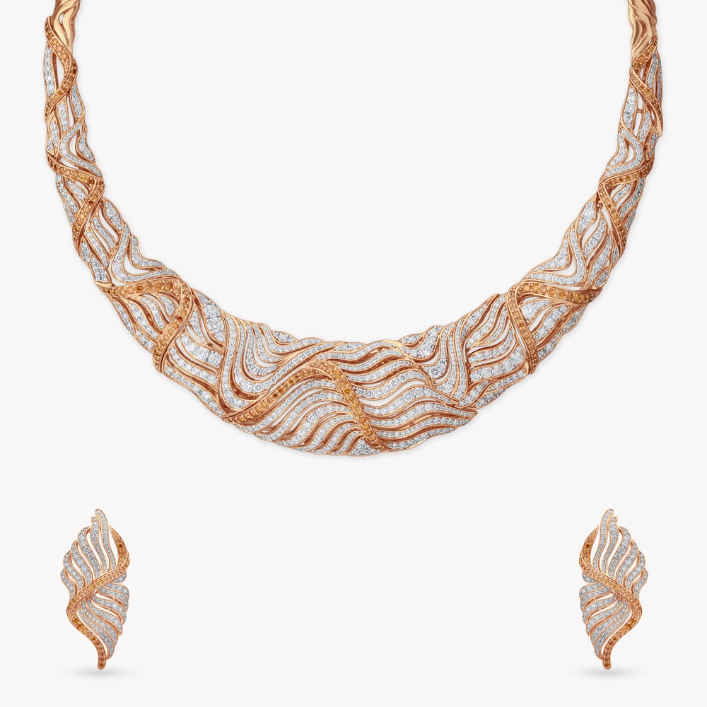 Whispering Dunes Diamond Necklace Set,,hi-res image number null