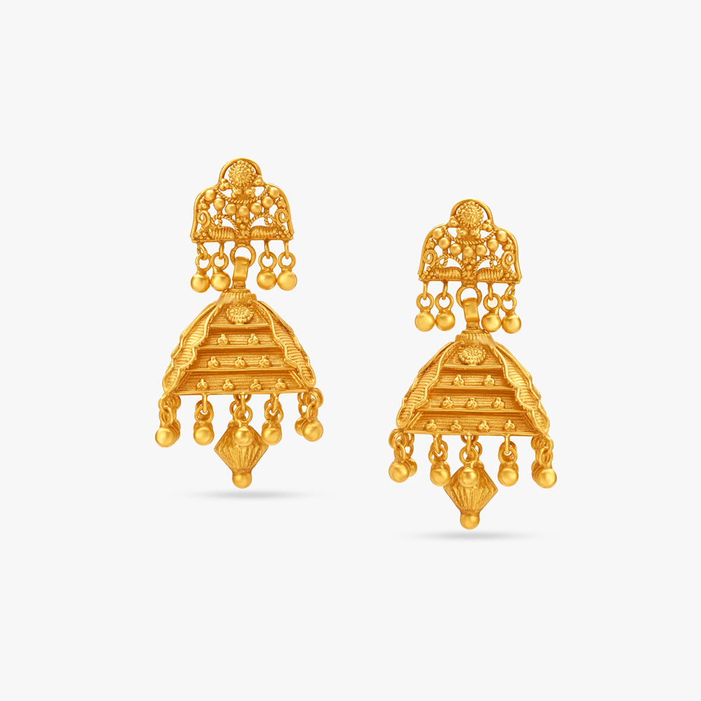 Heritage Gopuram Jhumkas,,hi-res image number null