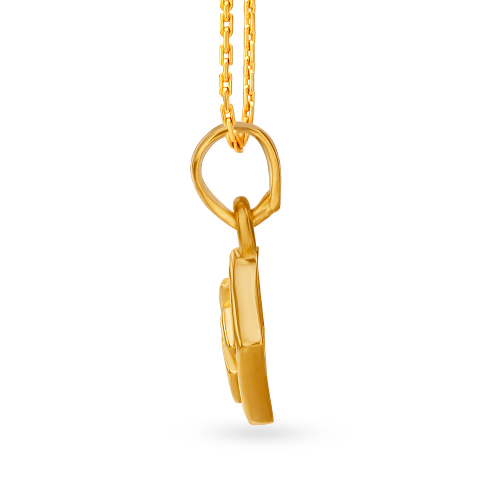 Auspicious 22 Karat Yellow Gold Swastik Pendant,,hi-res image number null