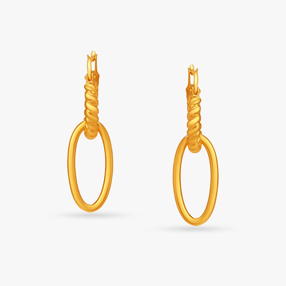 Minimal Twisted Hoop Earrings,,hi-res image number null