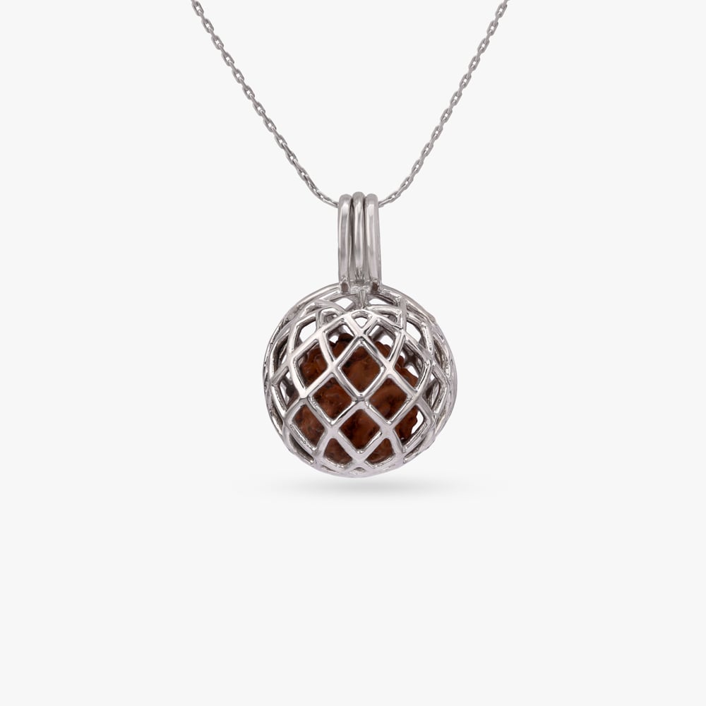 

Sacred Rudraksha Silver Pendant