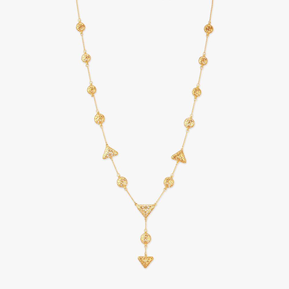 Triangle Charm Gold Necklace,,hi-res image number null