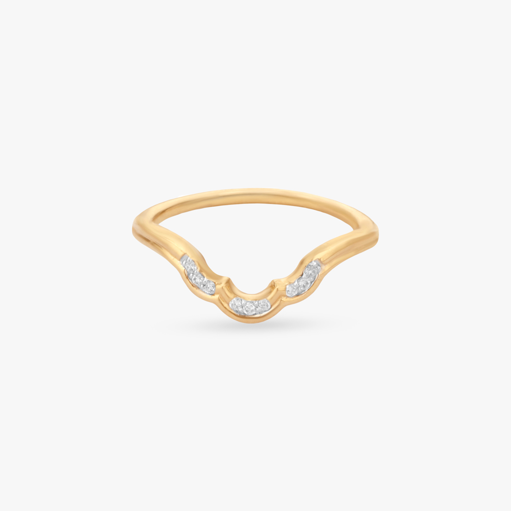 Scalloped Curve Diamond Ring,,hi-res image number null