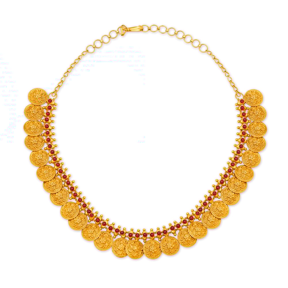 

Exquisite Gold Coin Necklace
