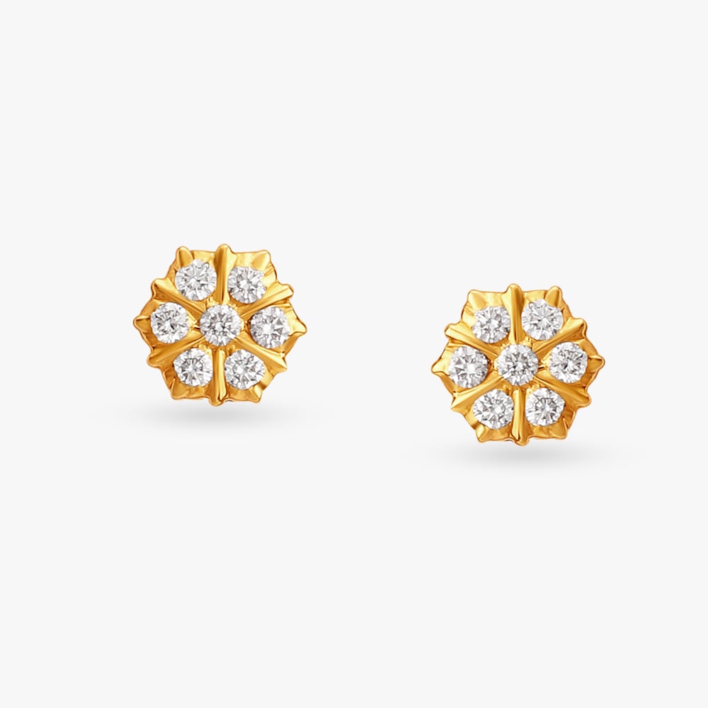 Starburst Elegance Diamond Stud Earrings,,hi-res image number null
