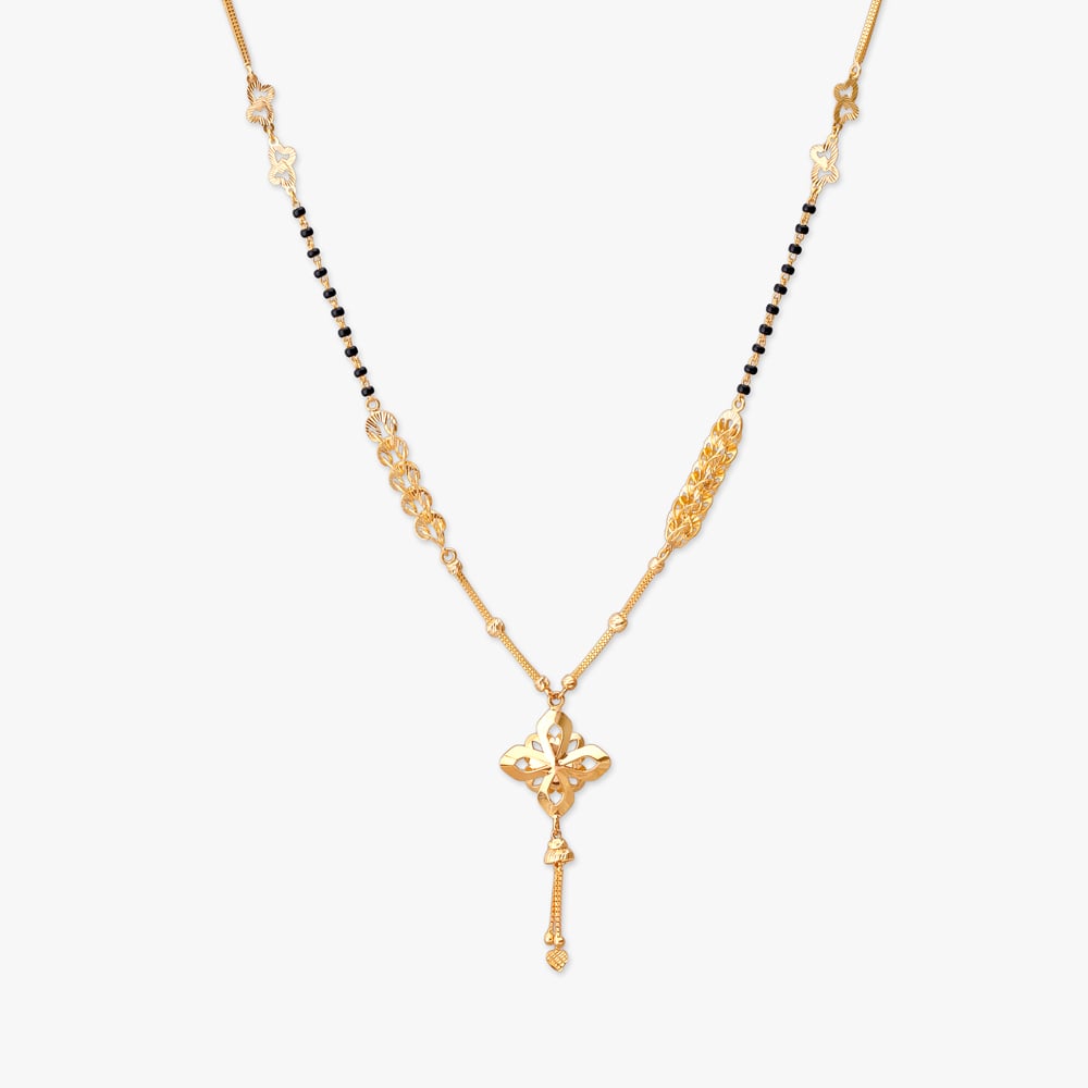 Asymmetric Charm Gold Mangalsutra,,hi-res image number null