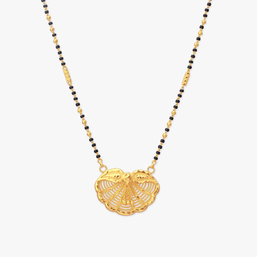 Shankha Cascade Gold Mangalsutra,,hi-res image number null