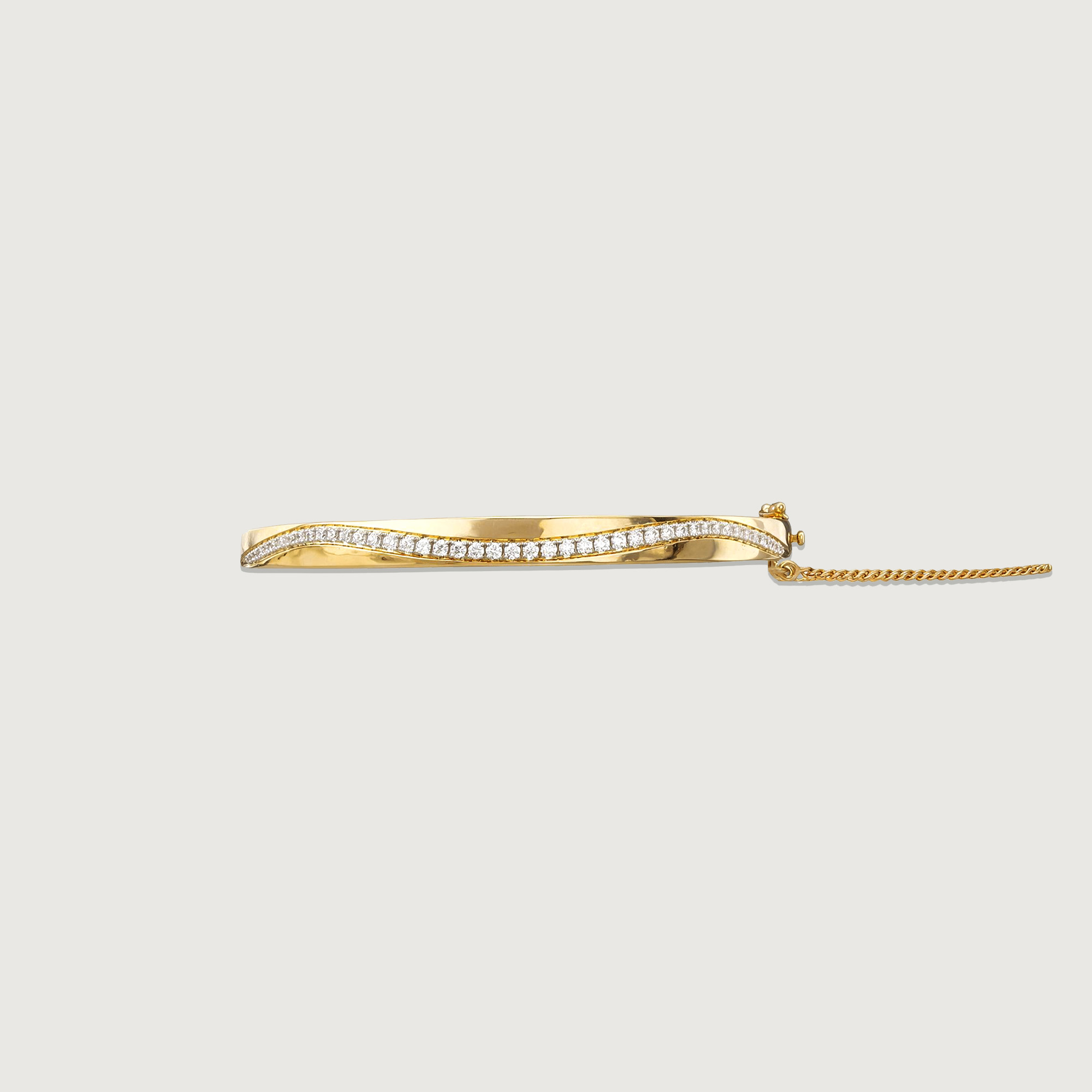Sleek Curve Gold Bangle,,hi-res image number null