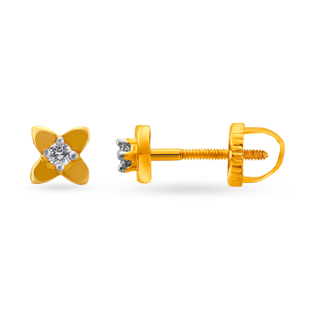 Dainty Bloom Diamond Stud Earrings,,hi-res image number null