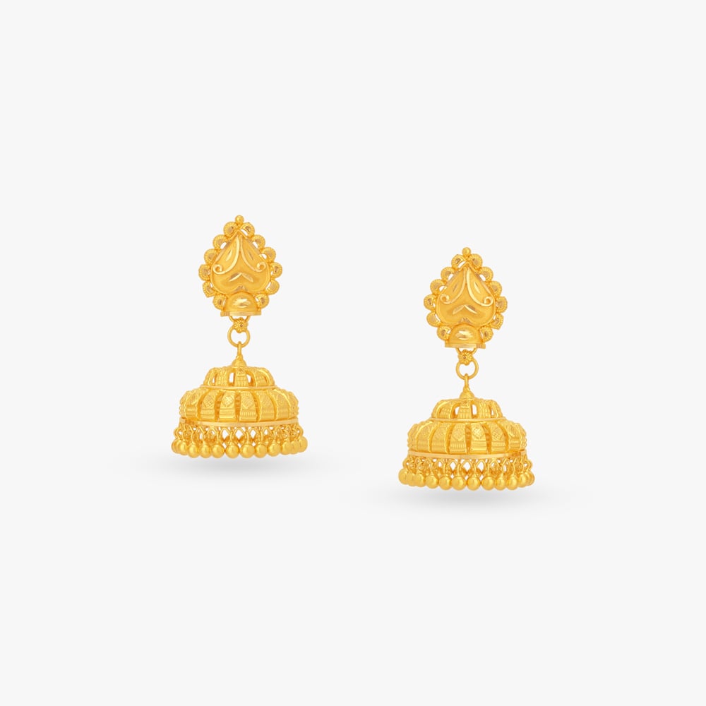 Paisley Crown Jhumka Earrings,,hi-res image number null