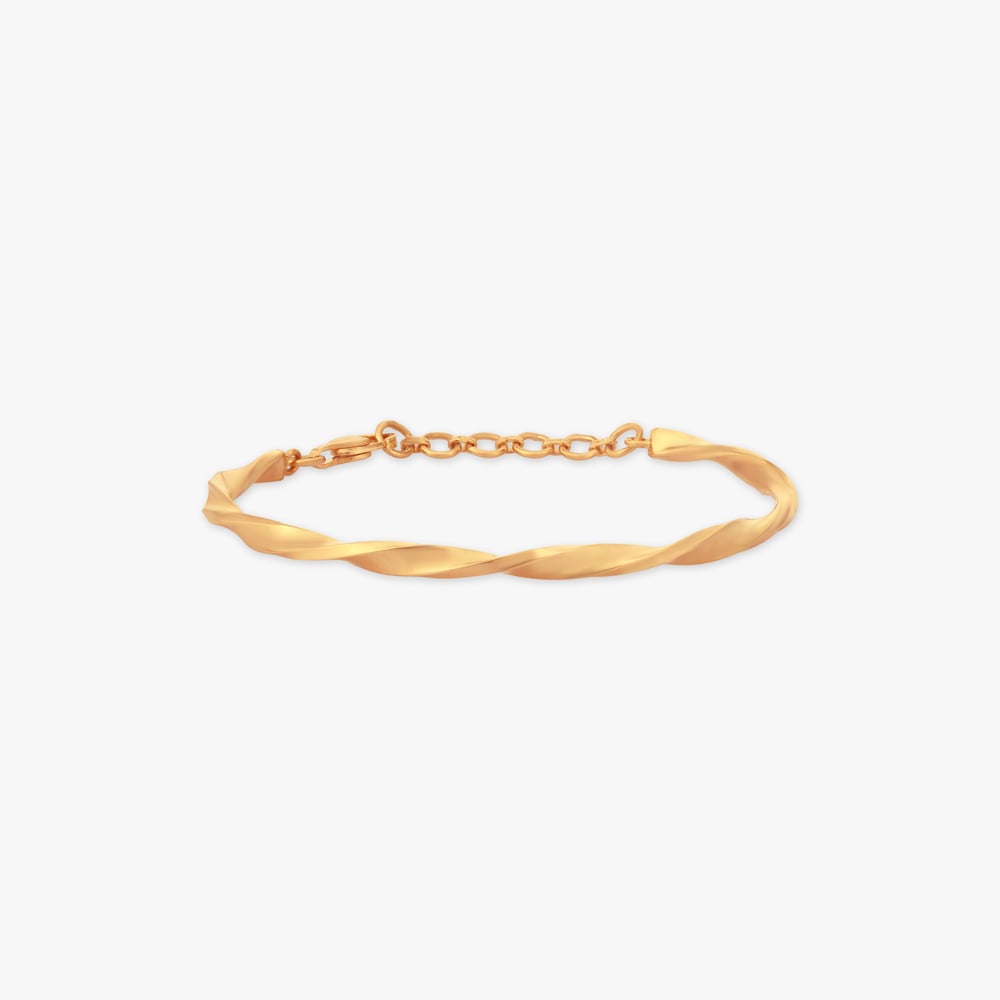 

Twisted Flow Gold Bangle