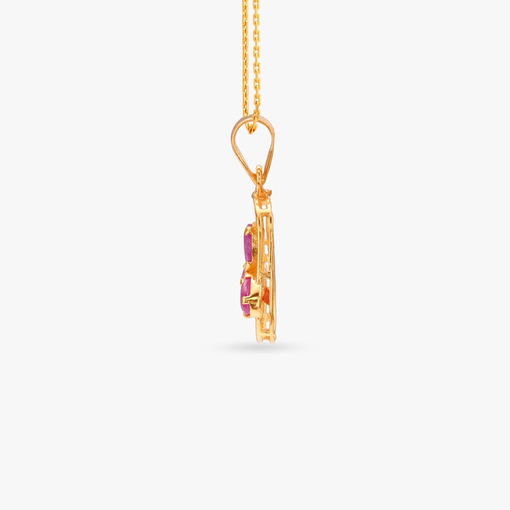 Contemporary Charm Ruby Pendant and Earrings Set,,hi-res image number null