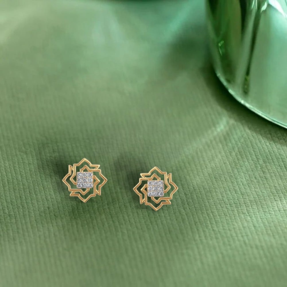 

Maze Sparkle Diamond Stud Earrings