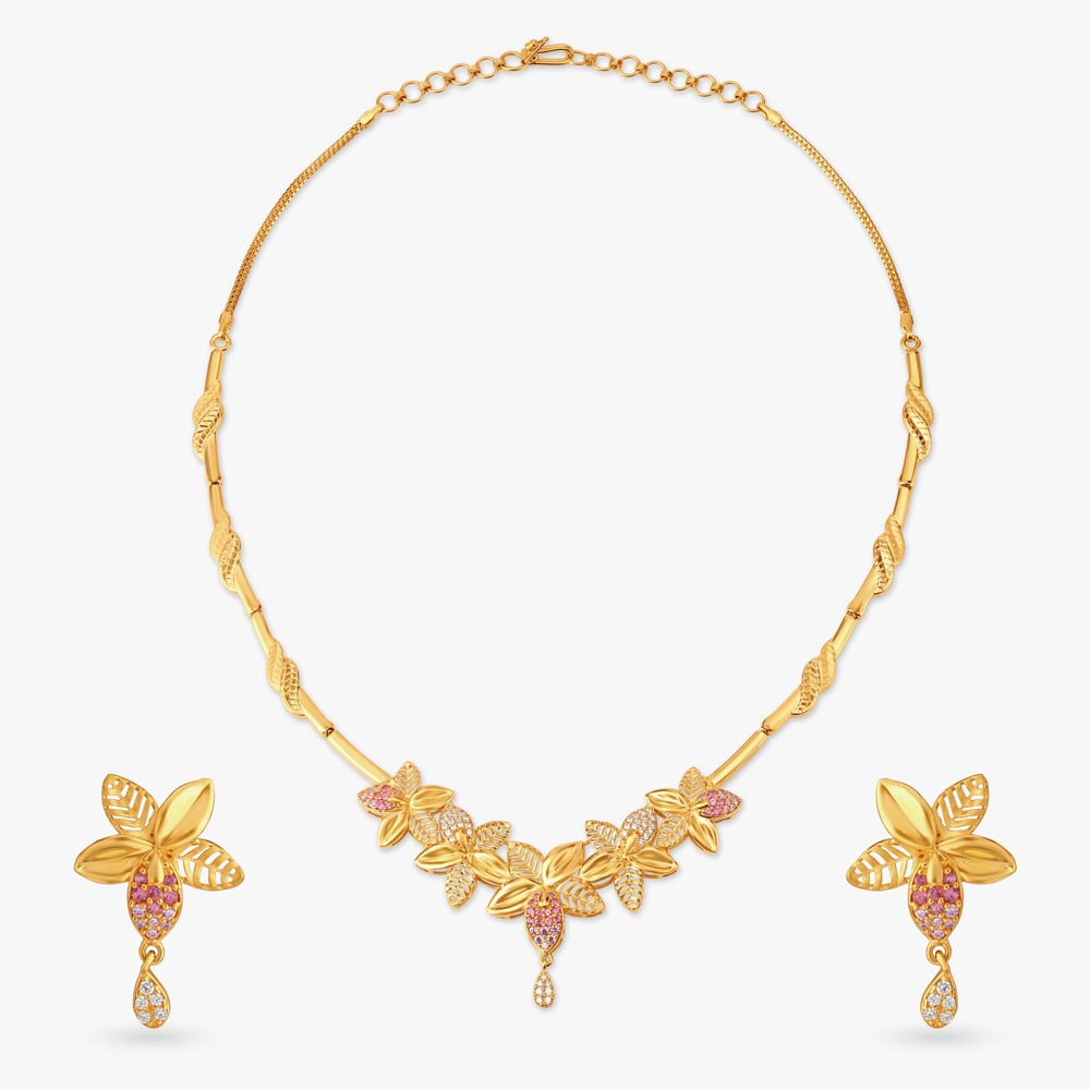 Pristine Grandiosity Floral Necklace Set,,hi-res image number null