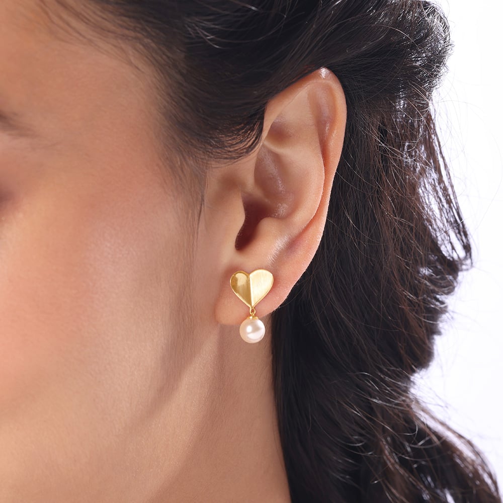 Sweetheart Glow Gold Earrings,,hi-res image number null