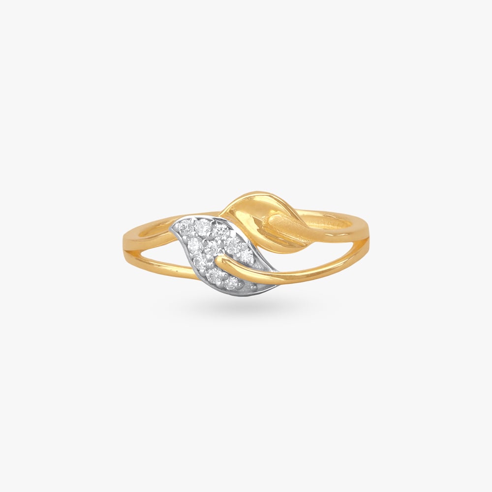 

Dual Leaf Gold Ring