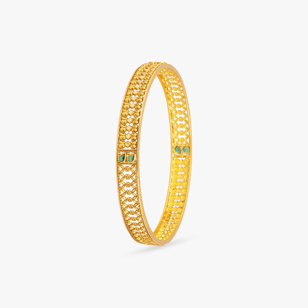 Twin Trellis Gold Bangles,,hi-res image number null