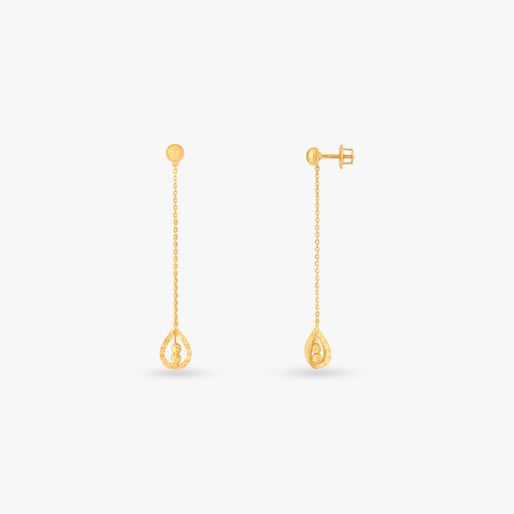 Dancing Dew Gold Drop Earrings,,hi-res image number null