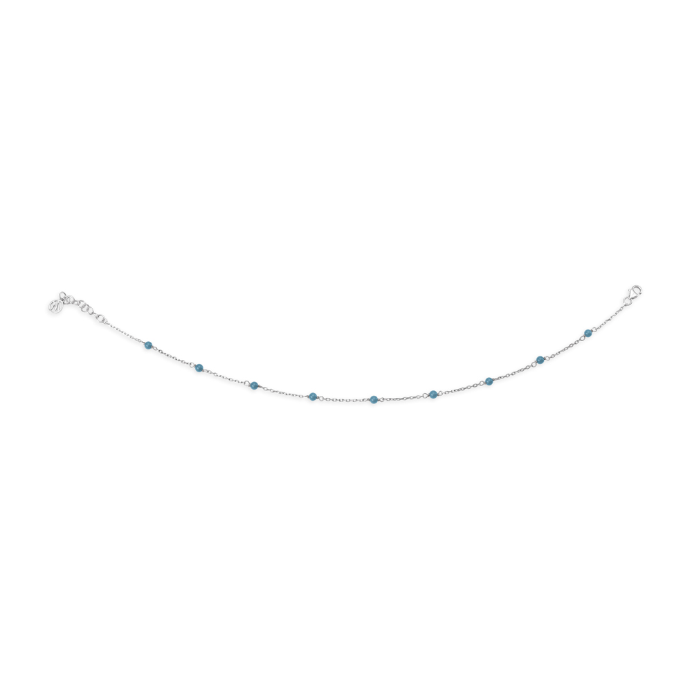 Mia Bead Silver Anklet,,hi-res image number null