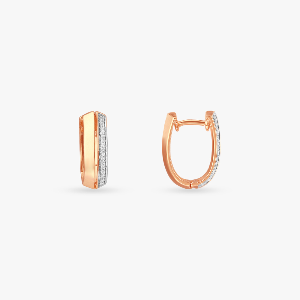 Double Take Diamond Hoop Earrings,,hi-res image number null