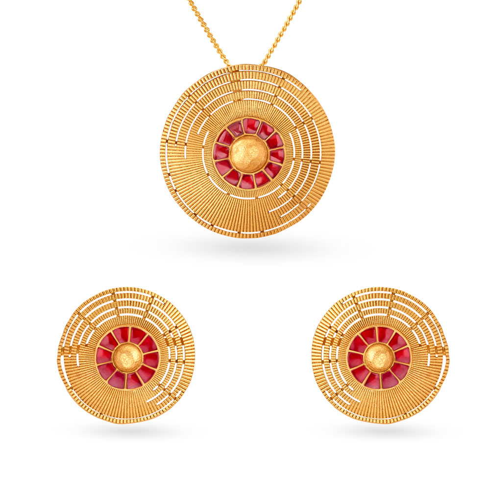 Regal Graceful Pendant and Earrings Set,,hi-res image number null