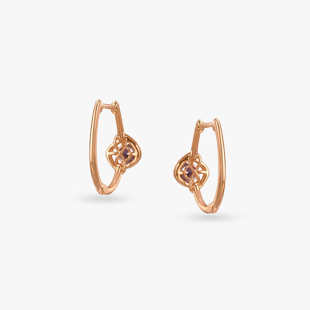 Cupid's Delight Diamond Hoop Earrings,,hi-res image number null