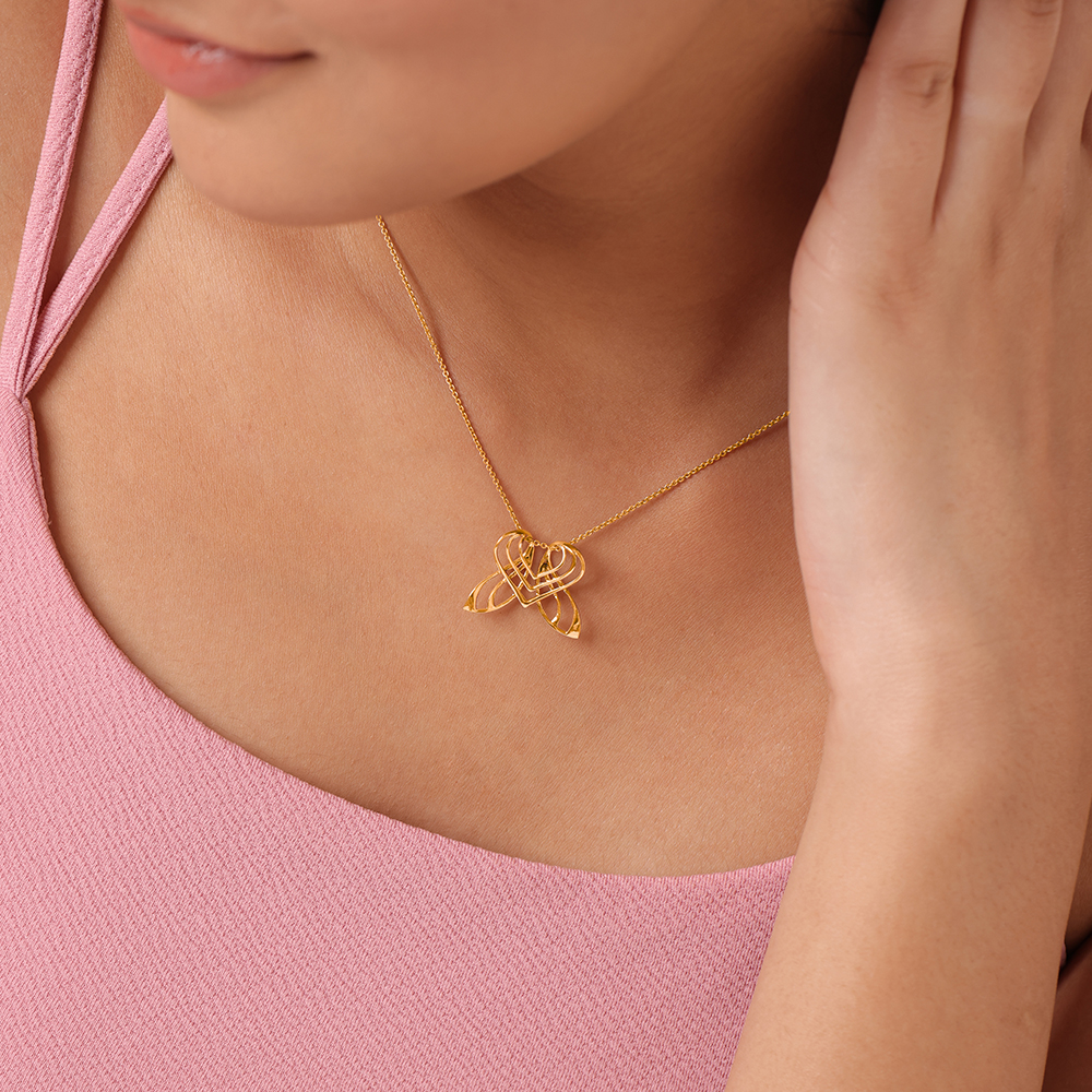 Butterfly Symphony Cupid Edit 14KT Gold Pendant,,hi-res image number null