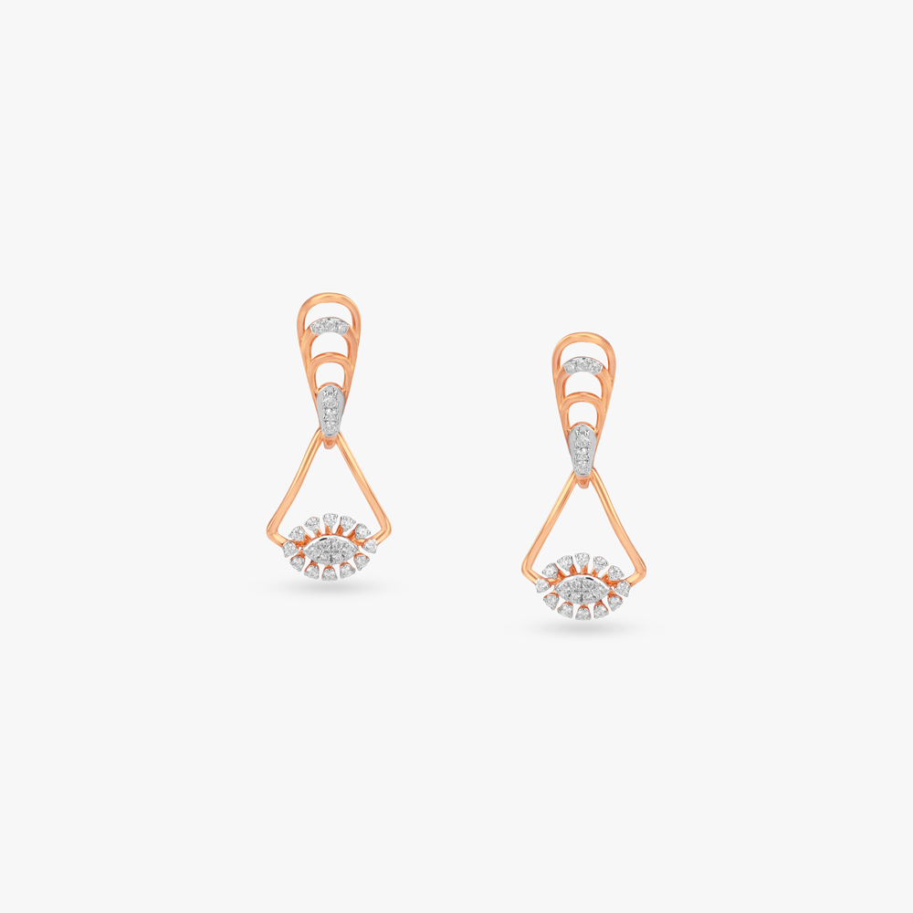 Orbit Glow Diamond Drop Earrings,,hi-res image number null
