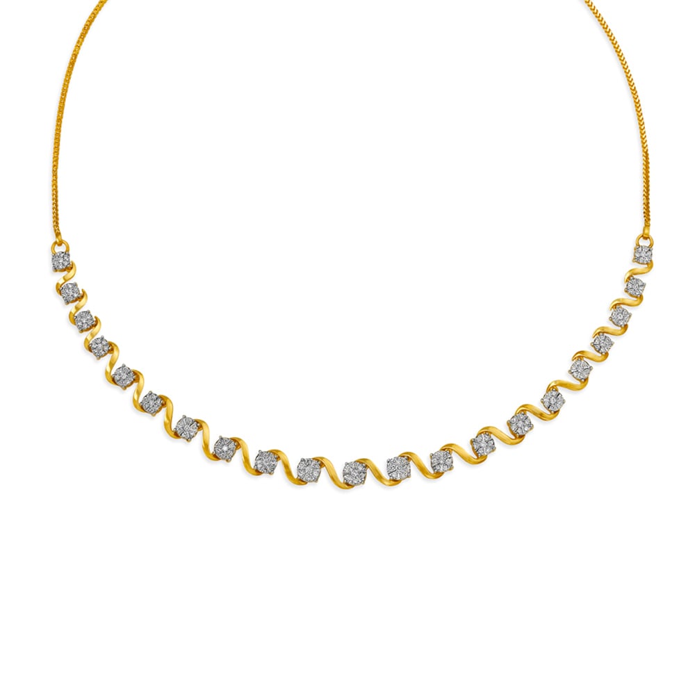 

Exquisite Vines Diamond Necklace Set