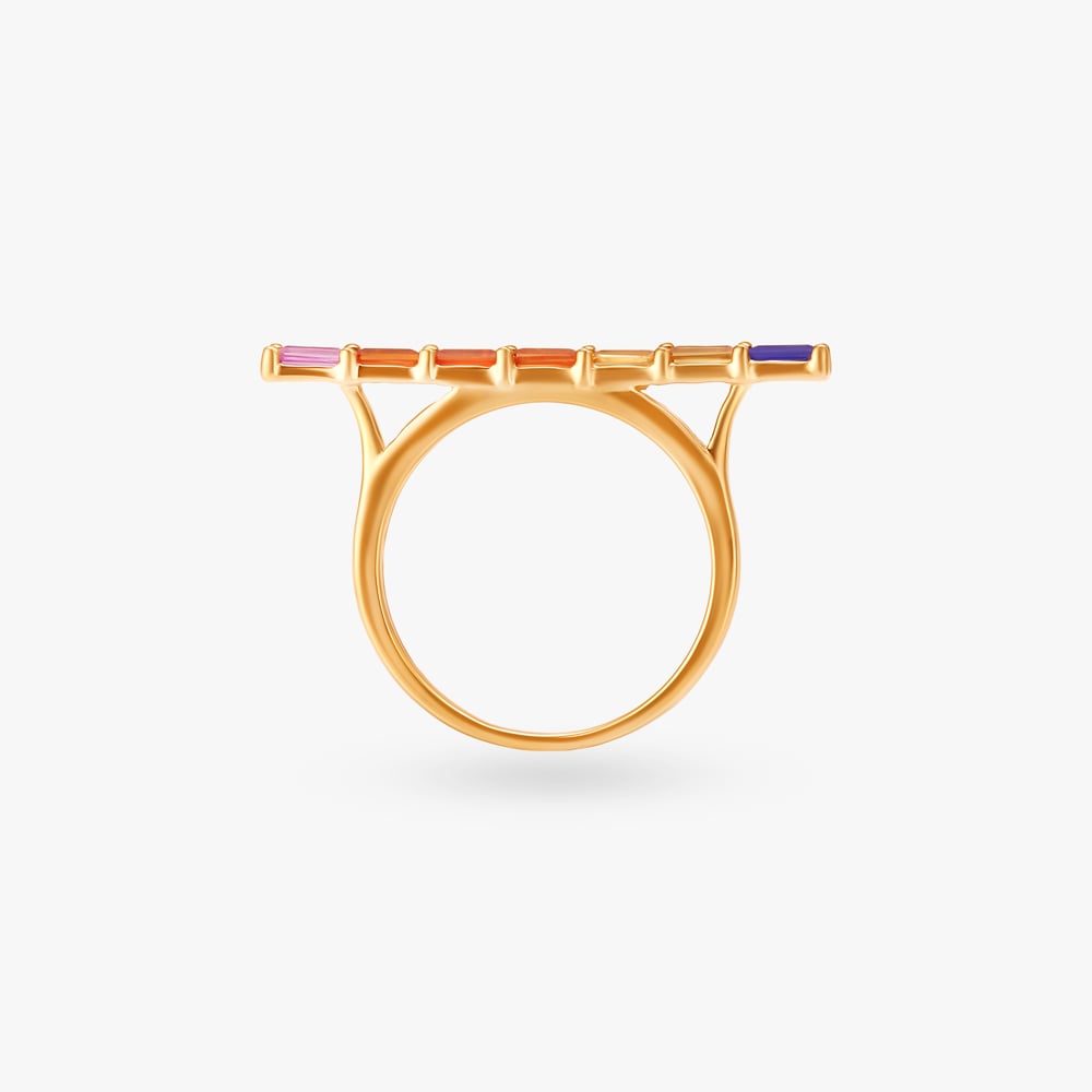 Rainbow Harmony Gold Finger Ring,,hi-res image number null