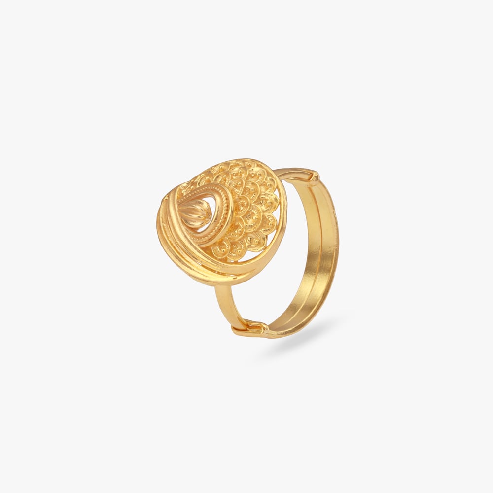 Swirl Sovereign Gold Ring,,hi-res image number null