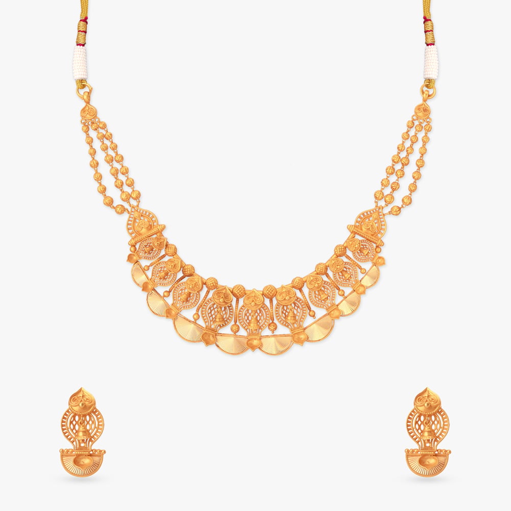 Sacred Rhythm Gold Necklace set,,hi-res image number null
