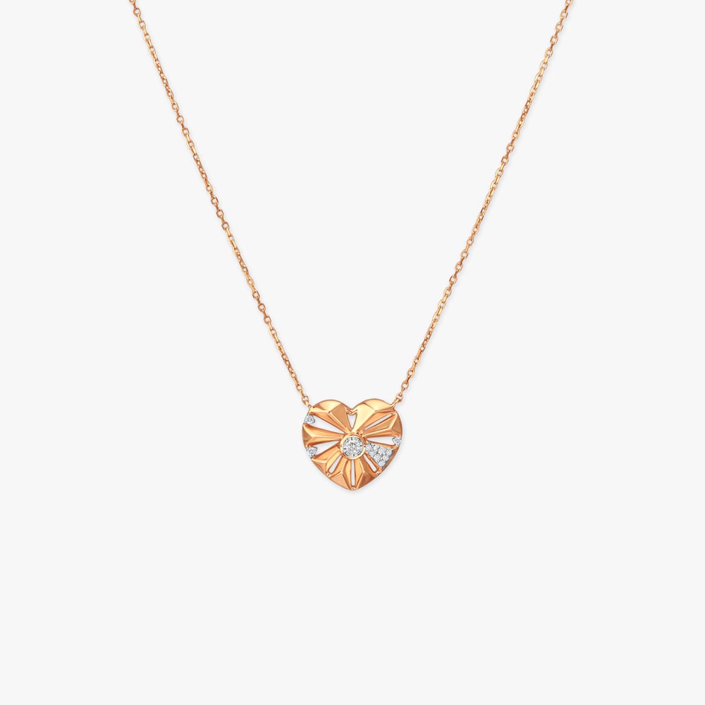

Lustre Heart Diamond Pendant with Chain