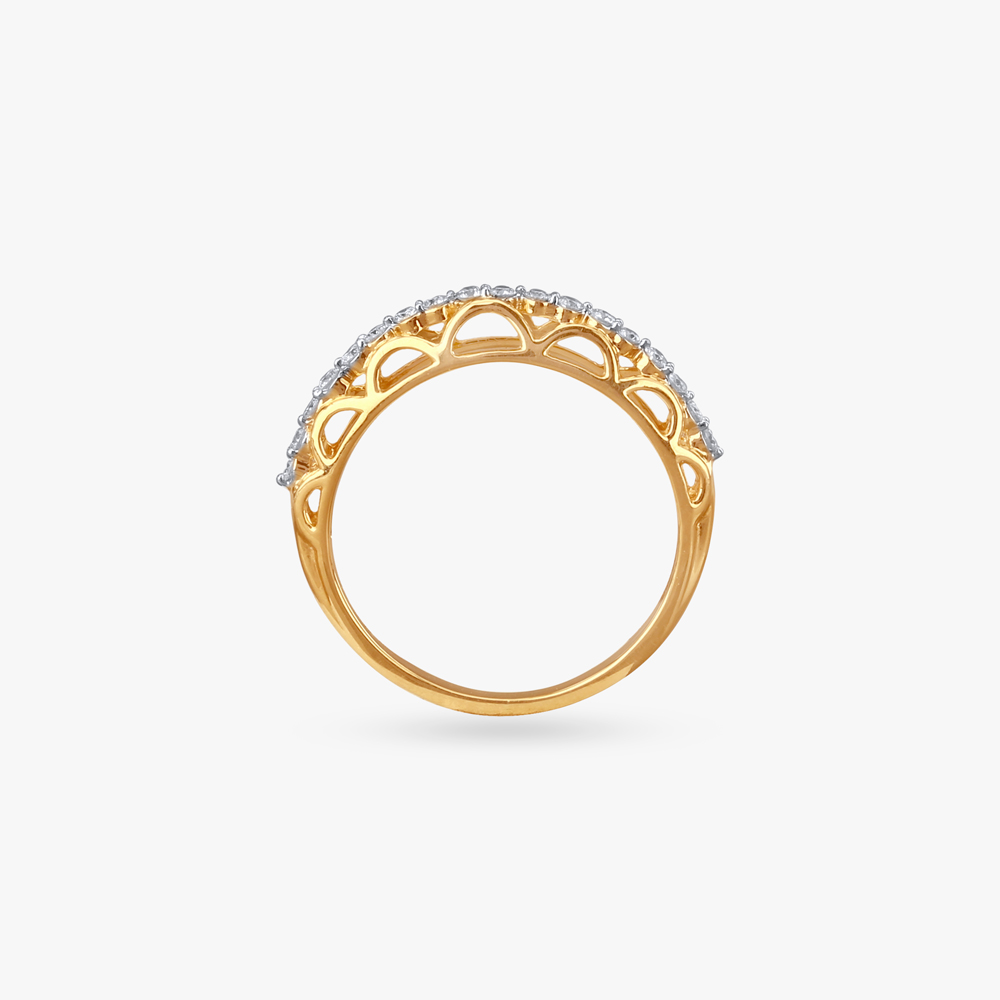 Scalloped Shine Diamond Ring,,hi-res image number null