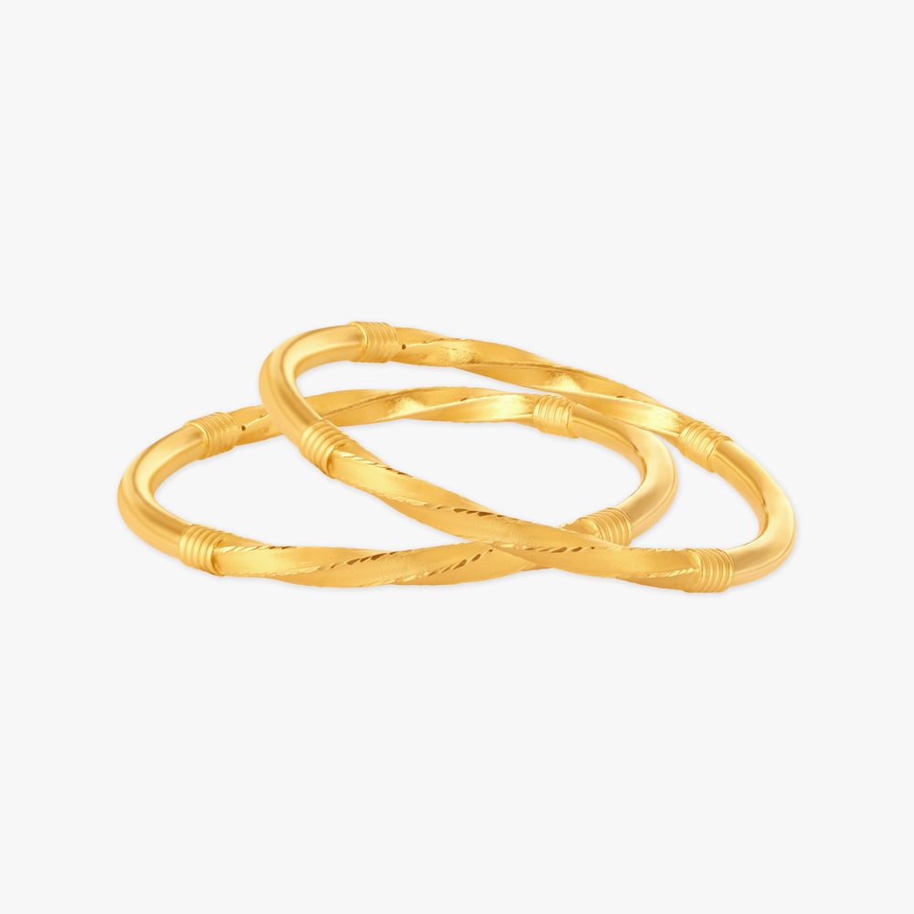 

Sophisticated Spiral Helix Bangles
