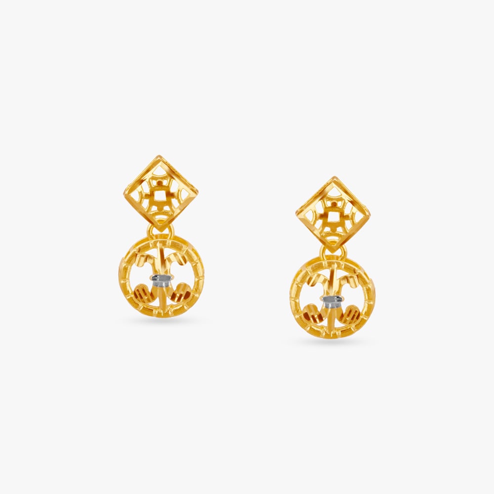 Geometric Disc Gold Necklace Set,,hi-res image number null