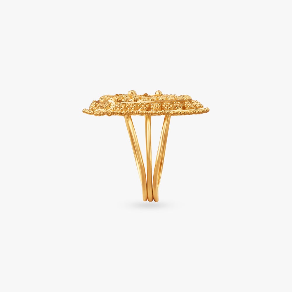 Paisley Dome Gold Ring,,hi-res image number null