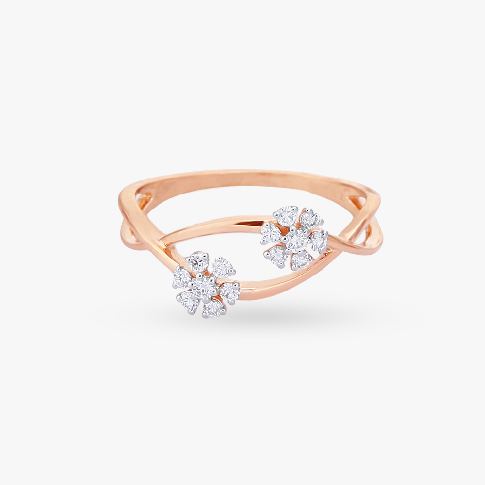 Curved Diamond Finger Ring,,hi-res image number null