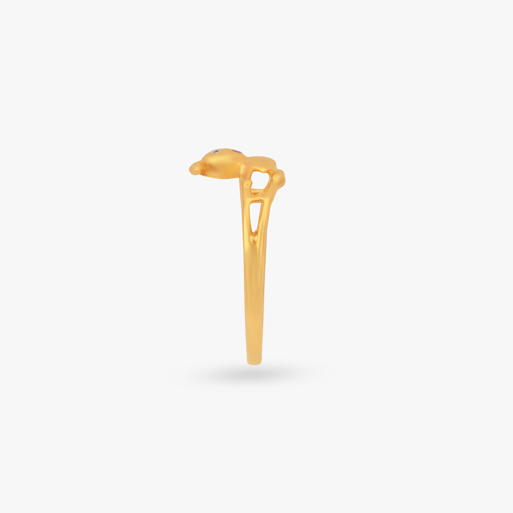 Happy Bunny Gold Ring for Kids,,hi-res image number null