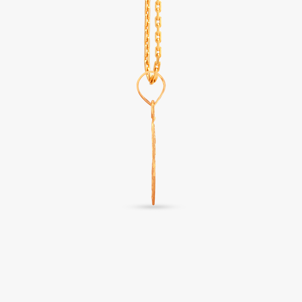 Twisted Rhombus Gold Pendant,,hi-res image number null