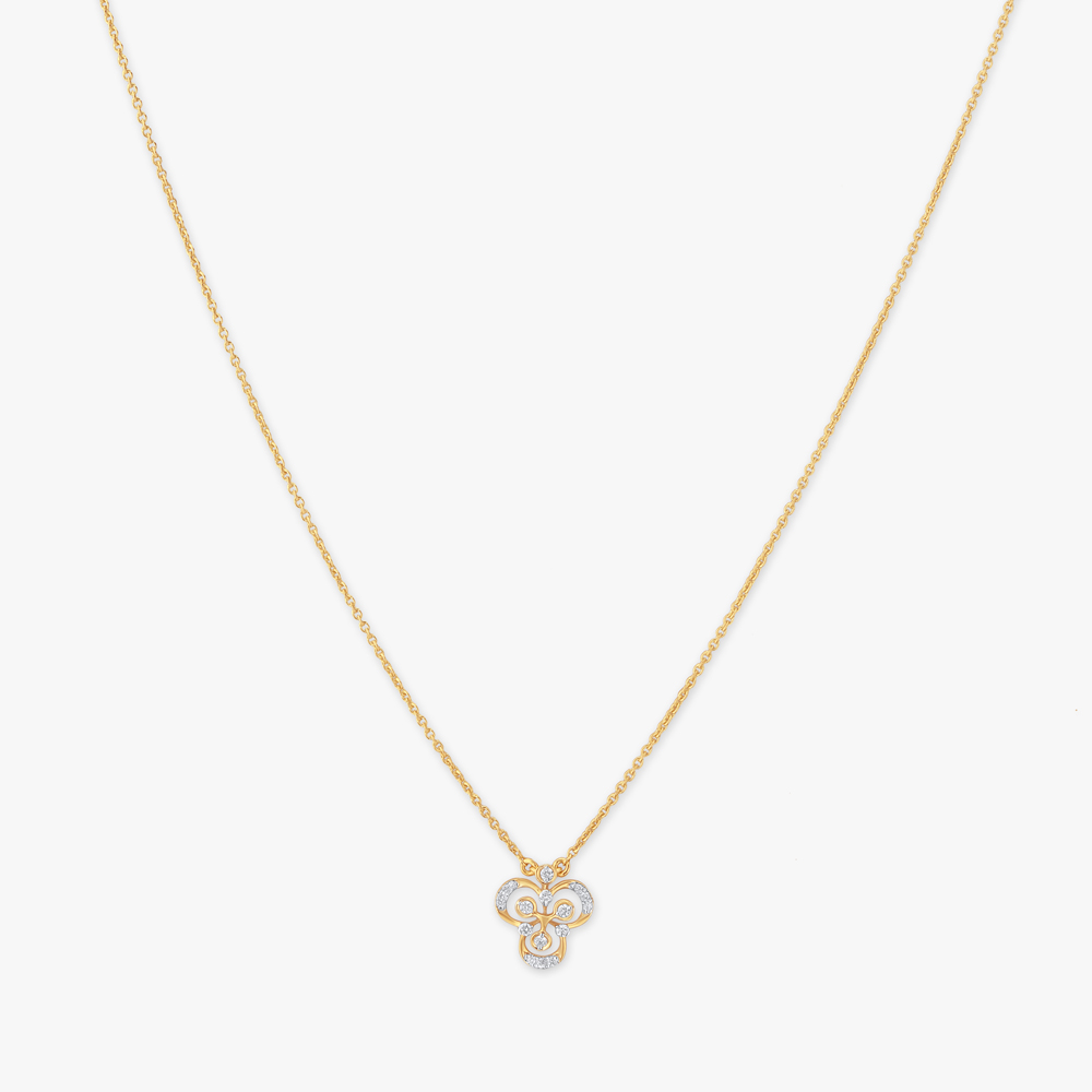 

Luminous Curve Diamond Pendant with Chain