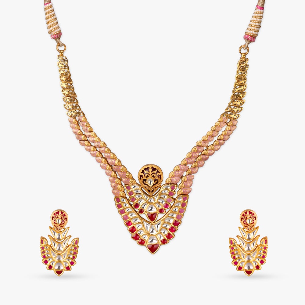 Ornate Majestic Gold Necklace Set,,hi-res image number null