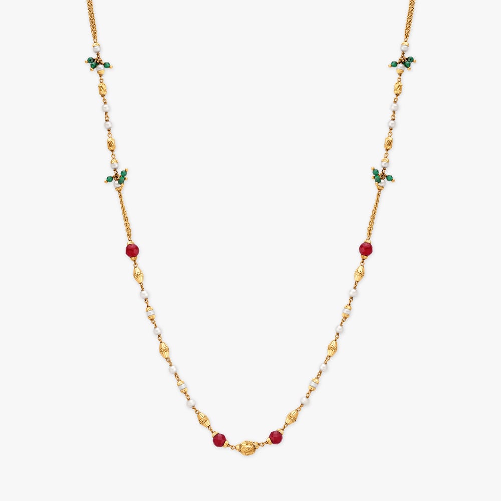 Exquisite Beaded Gold Chain,,hi-res image number null