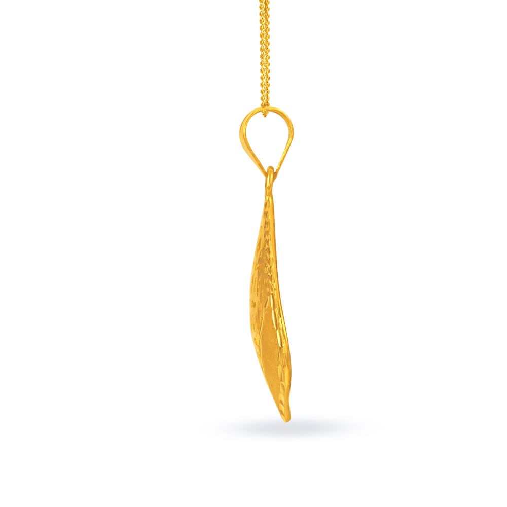 Contemporary Teardrop Gold Pendant,,hi-res image number null