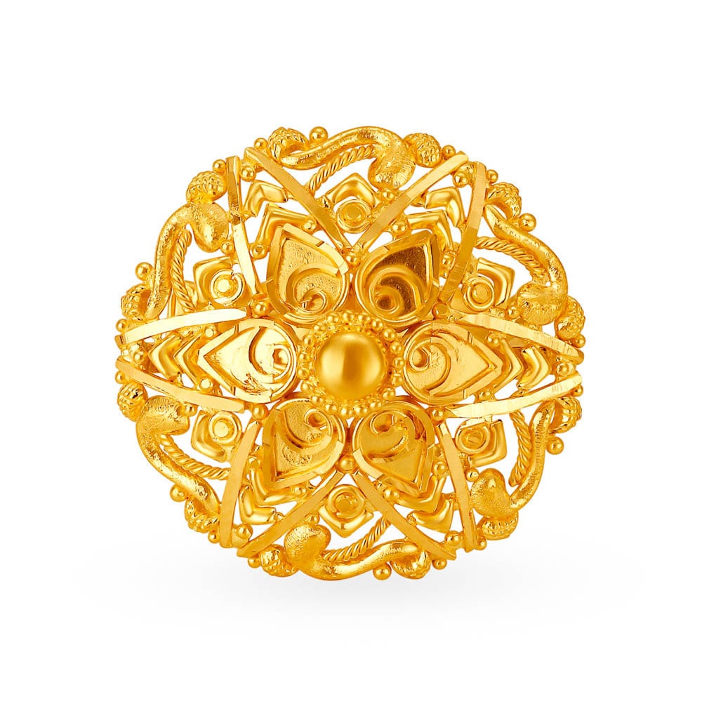 Hypnotic Gold Finger Ring,,hi-res image number null