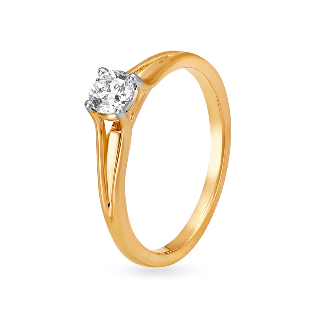 Dainty Flowerbud Single Stone Solitaire Ring,,hi-res image number null