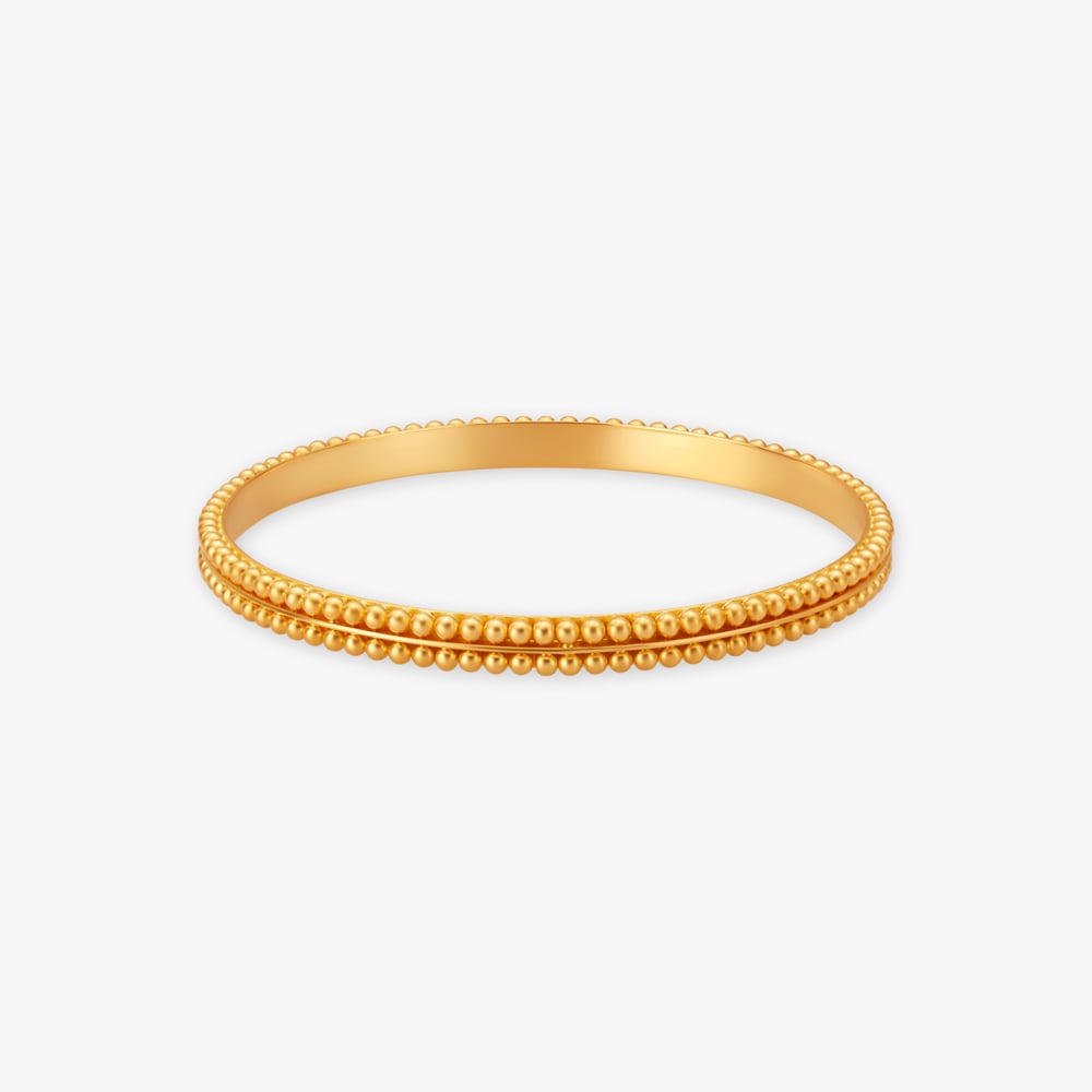 Graceful Beaded Gold Bangles,,hi-res image number null