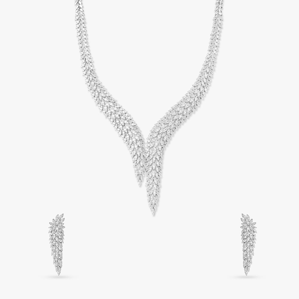 Dazzling Regal Diamond Necklace Set,,hi-res image number null